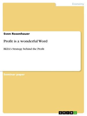 cover image of Profit is a wonderful Word